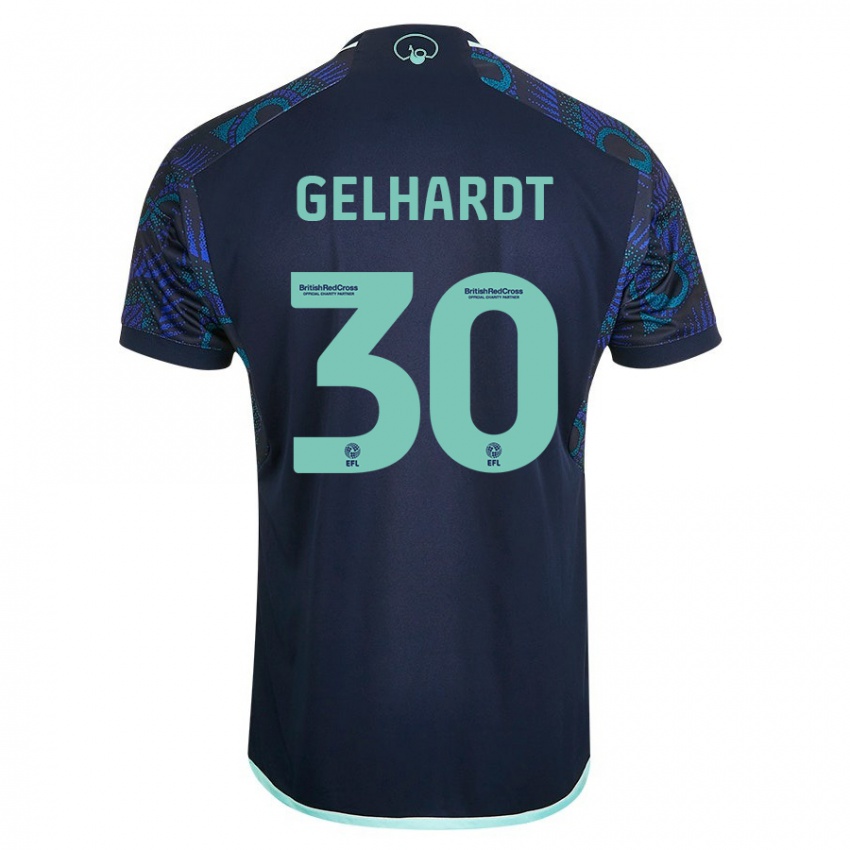 Niño Camiseta Joe Gelhardt #30 Azul 2ª Equipación 2023/24 La Camisa Chile