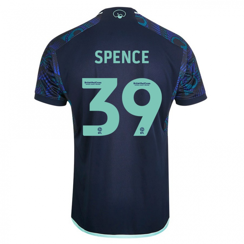 Niño Camiseta Djed Spence #39 Azul 2ª Equipación 2023/24 La Camisa Chile