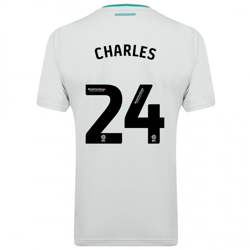 Niño Camiseta Shea Charles #24 Blanco 2ª Equipación 2023/24 La Camisa Chile