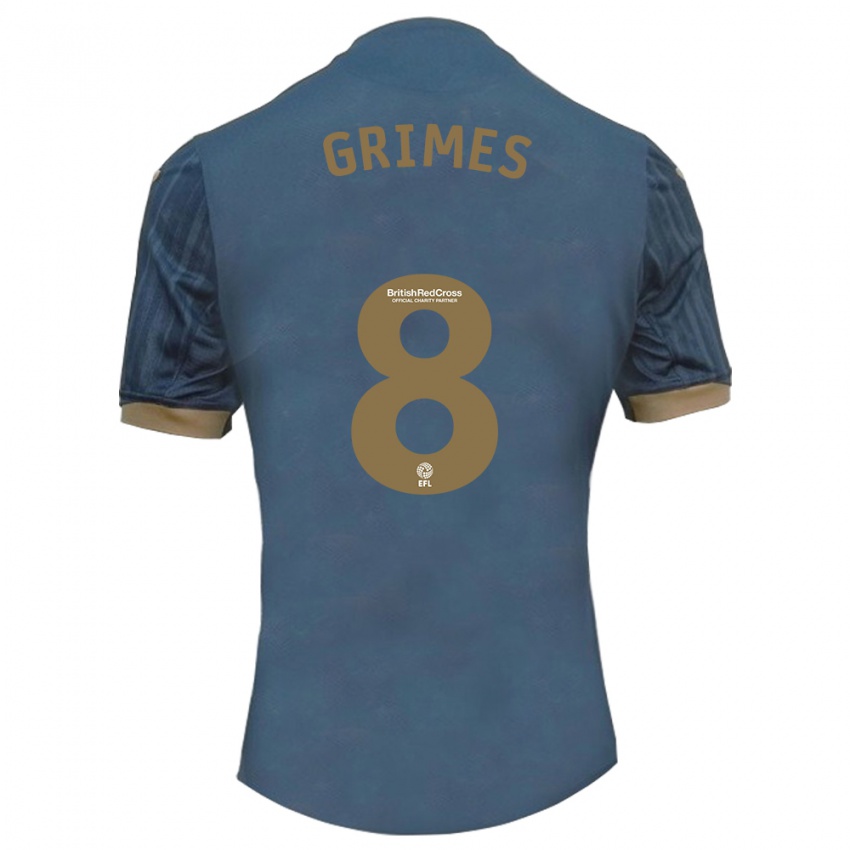 Niño Camiseta Matt Grimes #8 Verde Azulado Oscuro 2ª Equipación 2023/24 La Camisa Chile