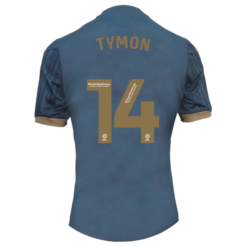 Niño Camiseta Josh Tymon #14 Verde Azulado Oscuro 2ª Equipación 2023/24 La Camisa Chile