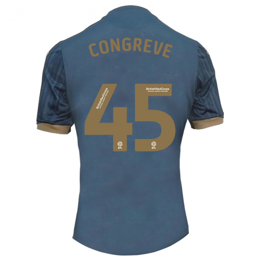 Niño Camiseta Cameron Congreve #45 Verde Azulado Oscuro 2ª Equipación 2023/24 La Camisa Chile