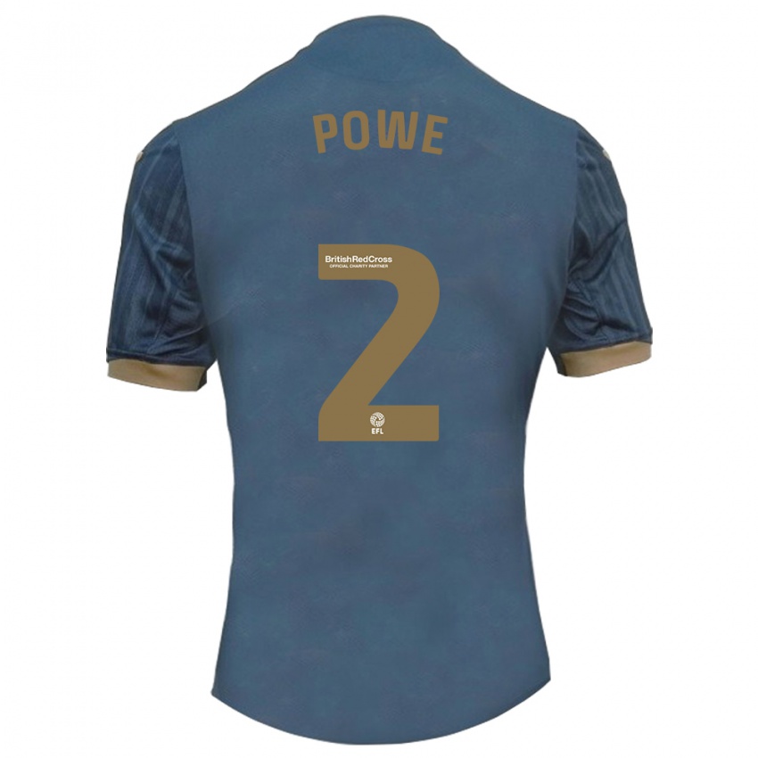 Niño Camiseta Alicia Powe #2 Verde Azulado Oscuro 2ª Equipación 2023/24 La Camisa Chile