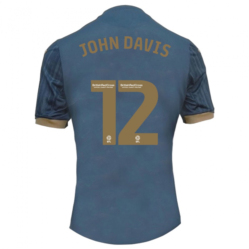 Niño Camiseta Stacey John-Davis #12 Verde Azulado Oscuro 2ª Equipación 2023/24 La Camisa Chile