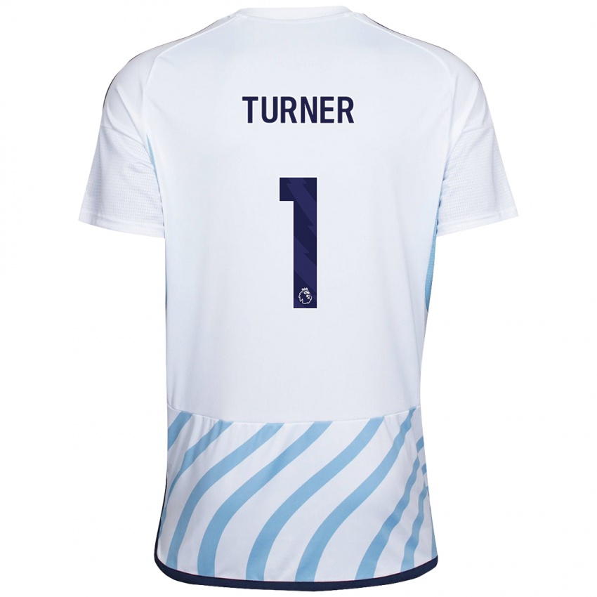 Niño Camiseta Matt Turner #1 Blanco Azul 2ª Equipación 2023/24 La Camisa Chile