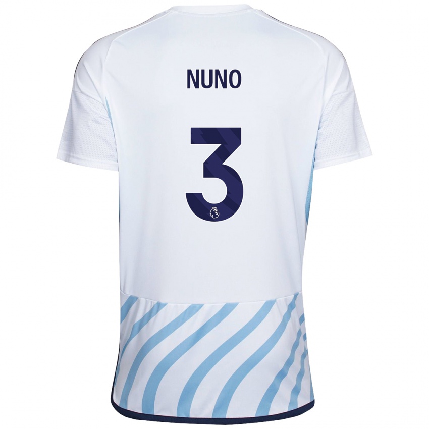 Niño Camiseta Nuno Tavares #3 Blanco Azul 2ª Equipación 2023/24 La Camisa Chile