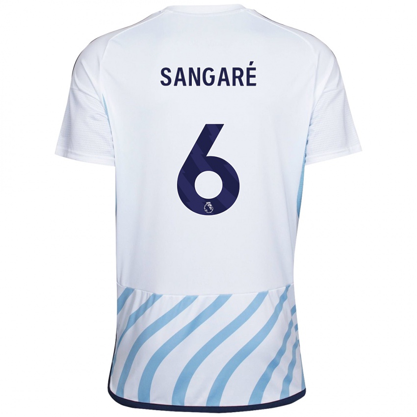 Niño Camiseta Ibrahim Sangare #6 Blanco Azul 2ª Equipación 2023/24 La Camisa Chile