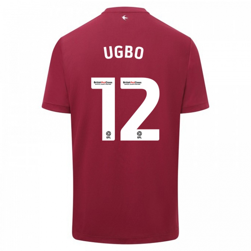 Niño Camiseta Iké Ugbo #12 Rojo 2ª Equipación 2023/24 La Camisa Chile