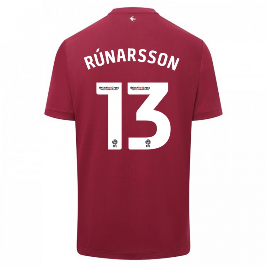 Niño Camiseta Runar Alex Runarsson #13 Rojo 2ª Equipación 2023/24 La Camisa Chile