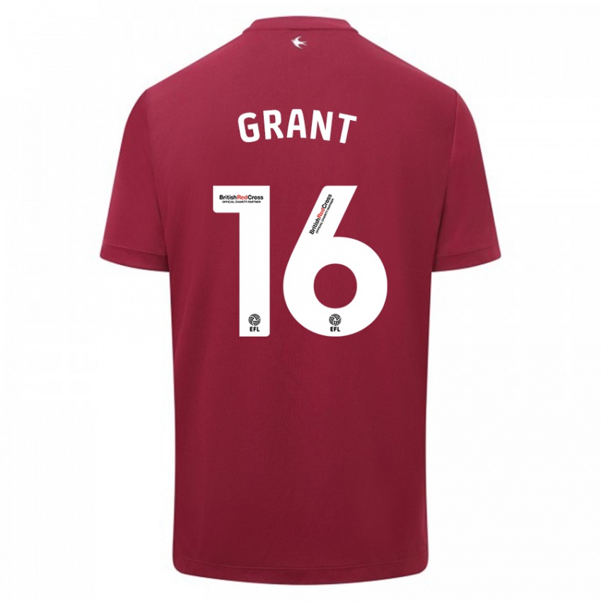 Niño Camiseta Karlan Grant #16 Rojo 2ª Equipación 2023/24 La Camisa Chile