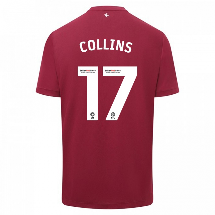 Niño Camiseta Jamilu Collins #17 Rojo 2ª Equipación 2023/24 La Camisa Chile