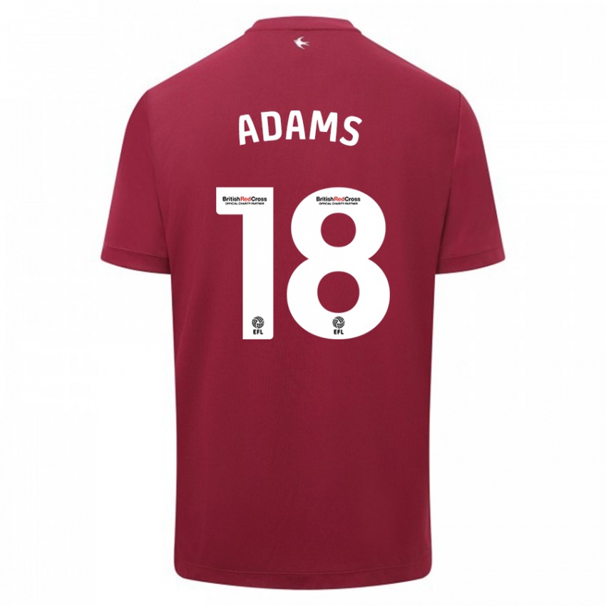 Niño Camiseta Ebou Adams #18 Rojo 2ª Equipación 2023/24 La Camisa Chile