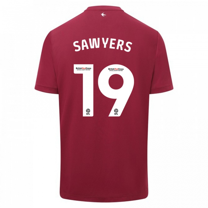 Niño Camiseta Romaine Sawyers #19 Rojo 2ª Equipación 2023/24 La Camisa Chile