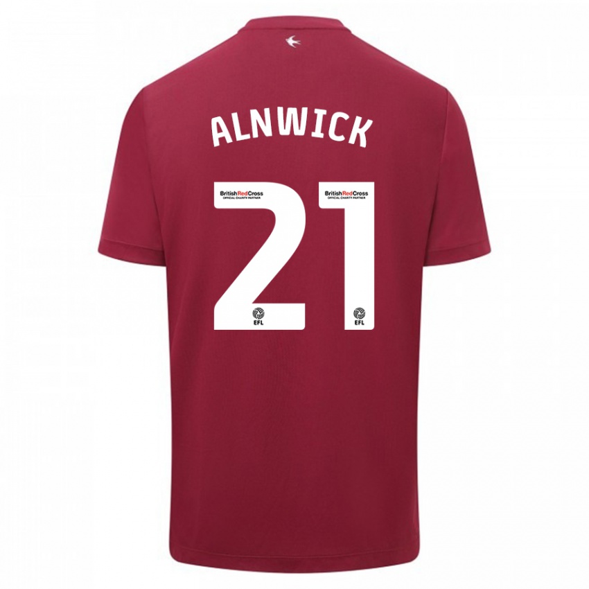 Niño Camiseta Jak Alnwick #21 Rojo 2ª Equipación 2023/24 La Camisa Chile