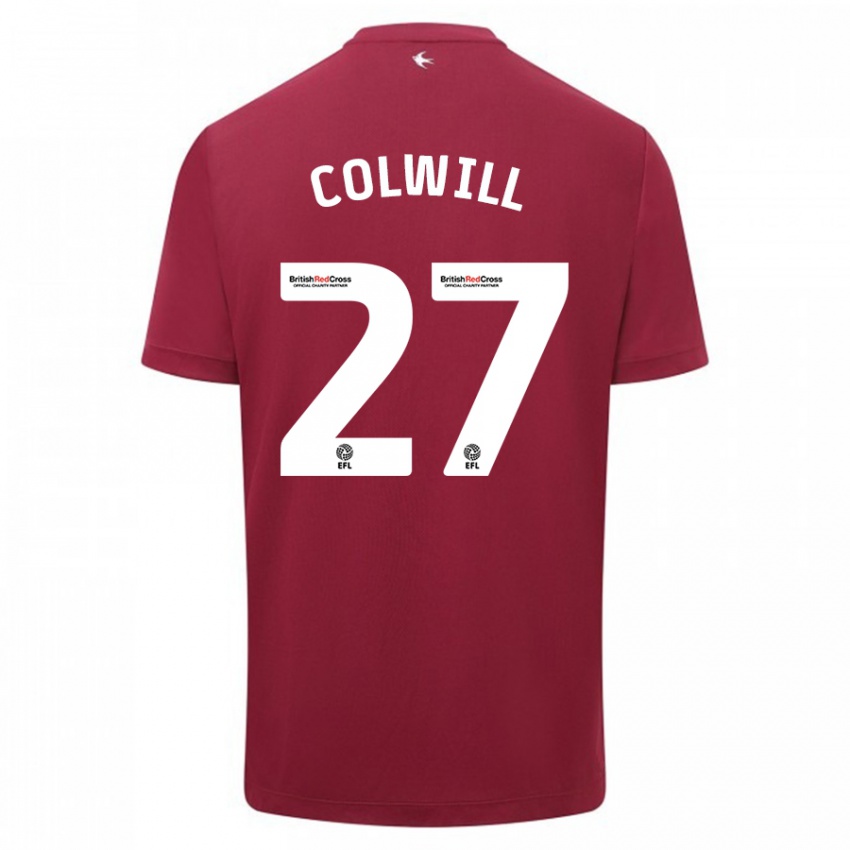 Niño Camiseta Rubin Colwill #27 Rojo 2ª Equipación 2023/24 La Camisa Chile