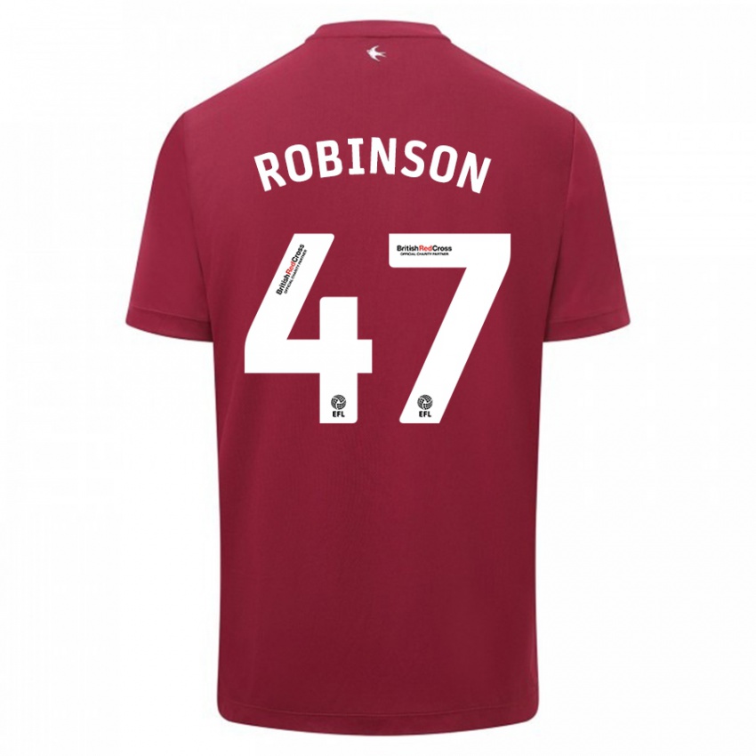 Niño Camiseta Callum Robinson #47 Rojo 2ª Equipación 2023/24 La Camisa Chile