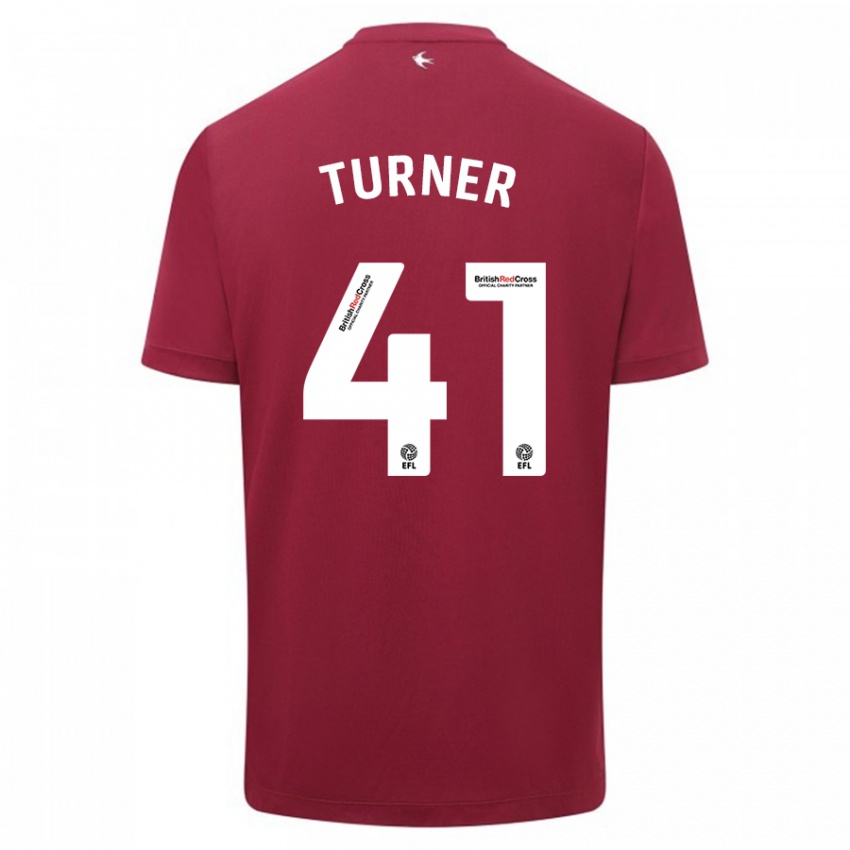 Niño Camiseta Matthew Turner #41 Rojo 2ª Equipación 2023/24 La Camisa Chile