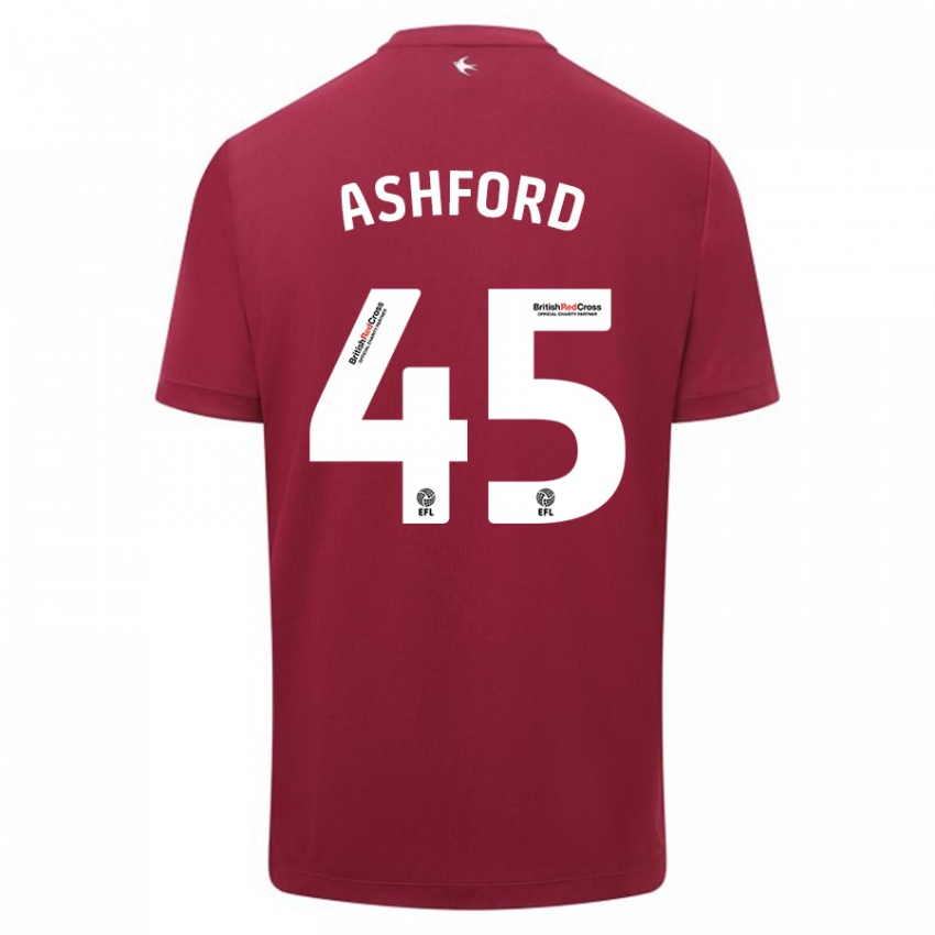 Niño Camiseta Cian Ashford #45 Rojo 2ª Equipación 2023/24 La Camisa Chile