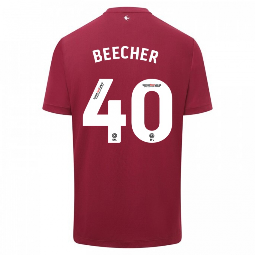 Niño Camiseta Josh Beecher #40 Rojo 2ª Equipación 2023/24 La Camisa Chile