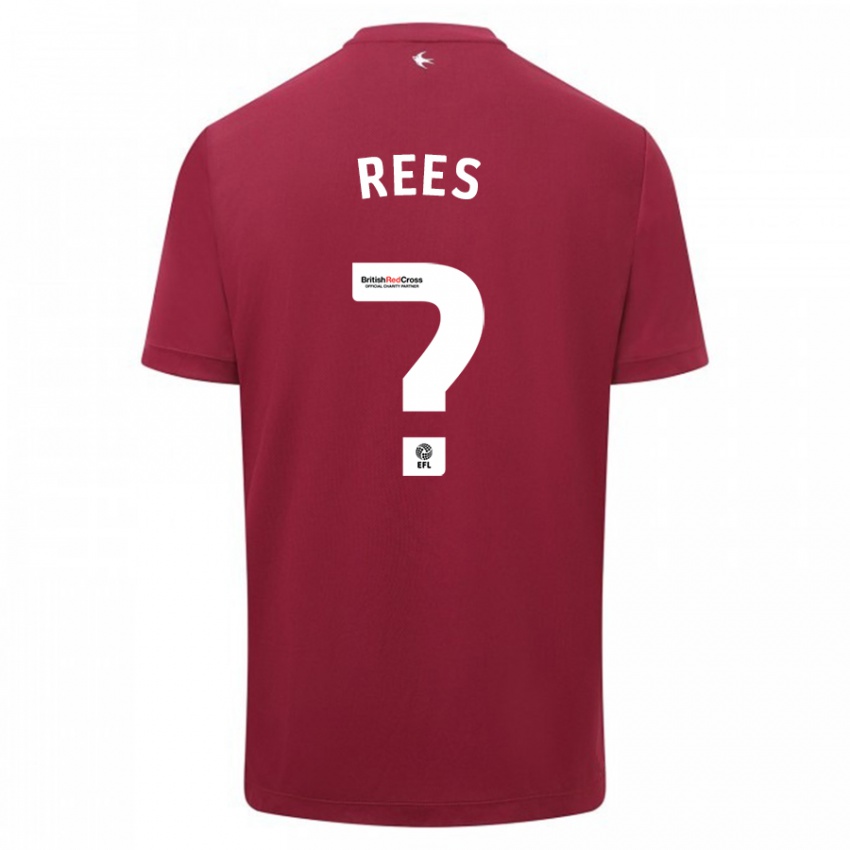 Niño Camiseta Osian Rees #0 Rojo 2ª Equipación 2023/24 La Camisa Chile