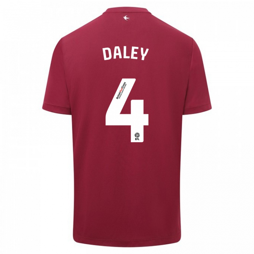 Niño Camiseta Hannah Daley #4 Rojo 2ª Equipación 2023/24 La Camisa Chile