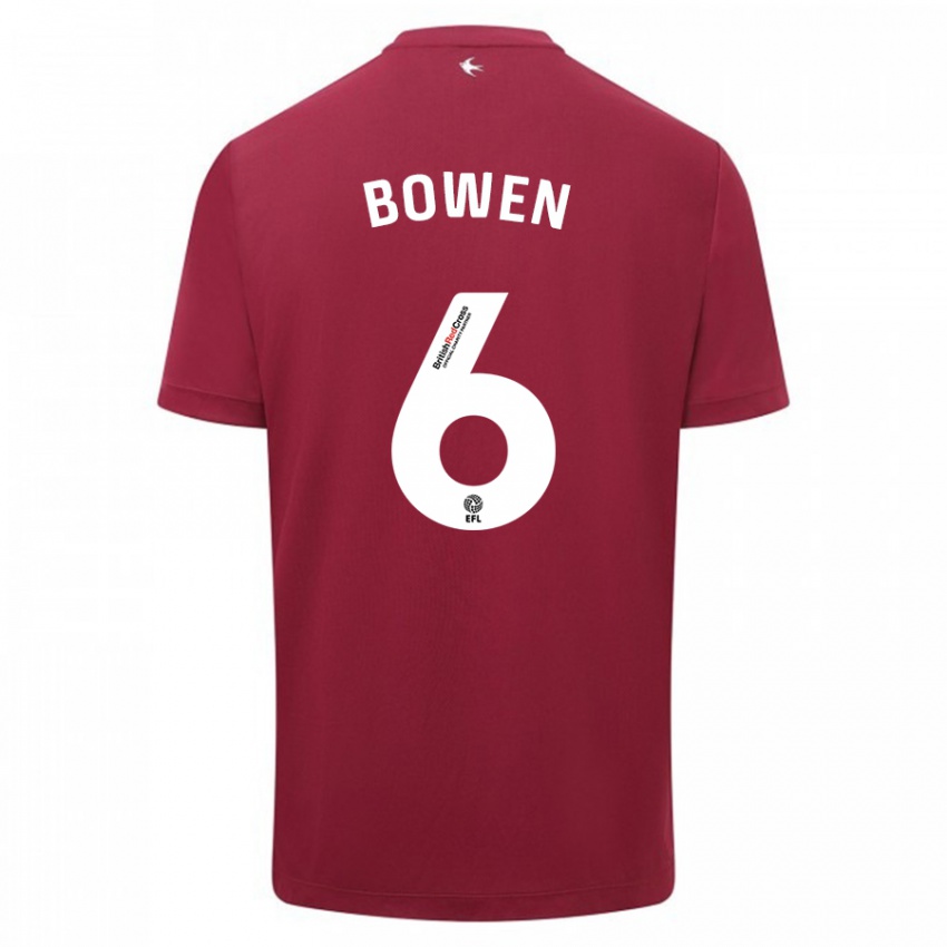 Niño Camiseta Megan Bowen #6 Rojo 2ª Equipación 2023/24 La Camisa Chile