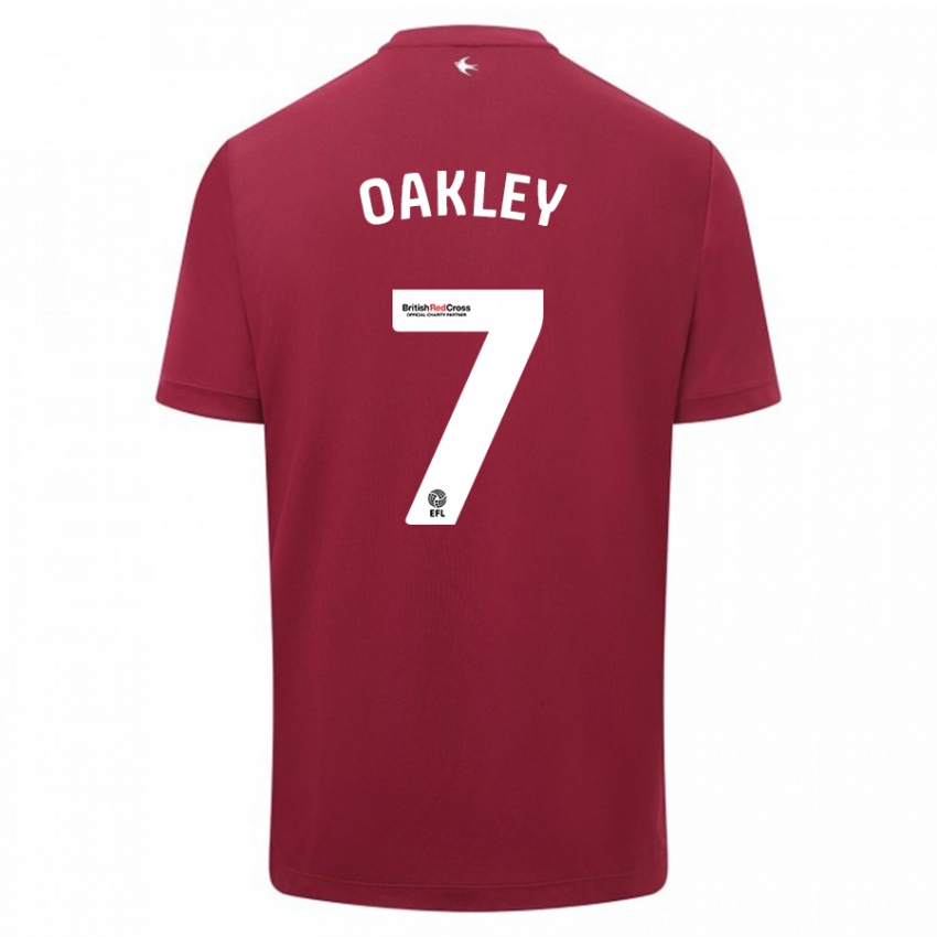 Niño Camiseta Rhianne Oakley #7 Rojo 2ª Equipación 2023/24 La Camisa Chile