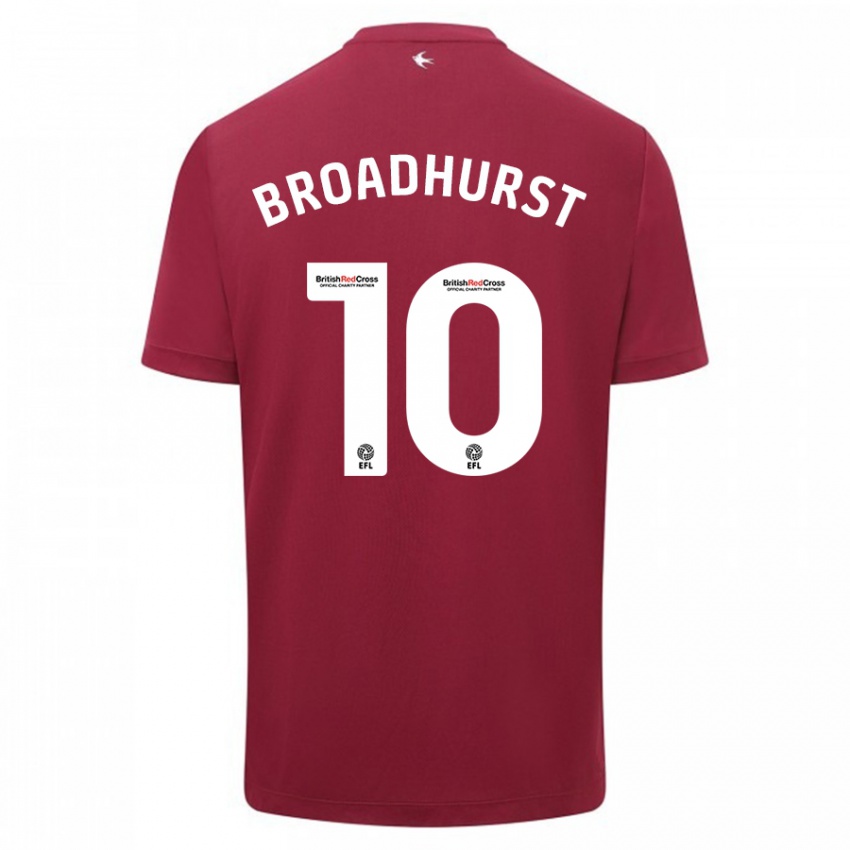 Niño Camiseta Danielle Broadhurst #10 Rojo 2ª Equipación 2023/24 La Camisa Chile