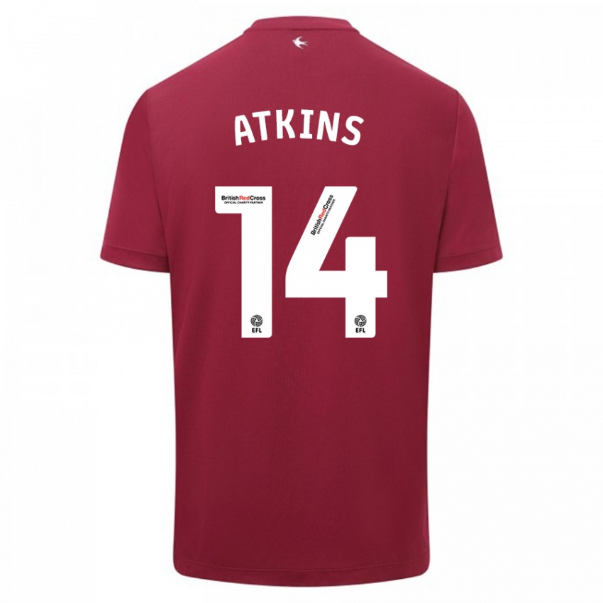 Niño Camiseta Zoe Atkins #14 Rojo 2ª Equipación 2023/24 La Camisa Chile