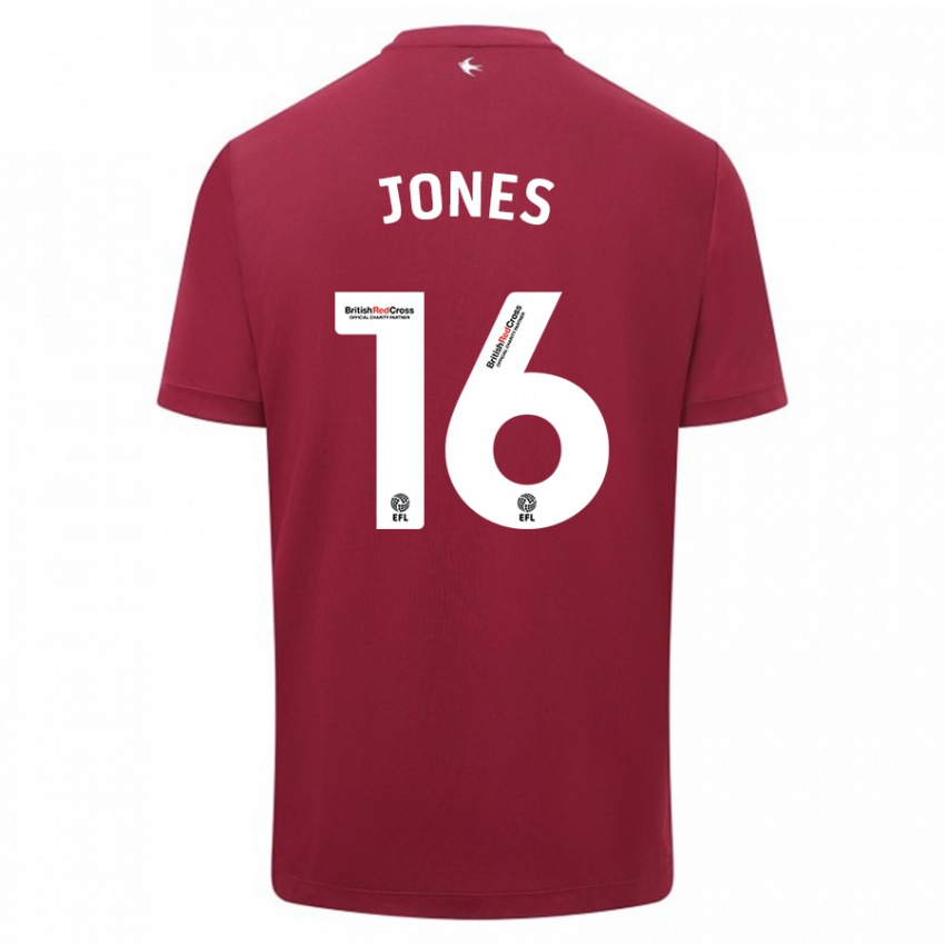 Niño Camiseta Ellie Jones #16 Rojo 2ª Equipación 2023/24 La Camisa Chile