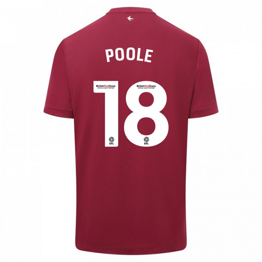 Niño Camiseta Phoebie Poole #18 Rojo 2ª Equipación 2023/24 La Camisa Chile