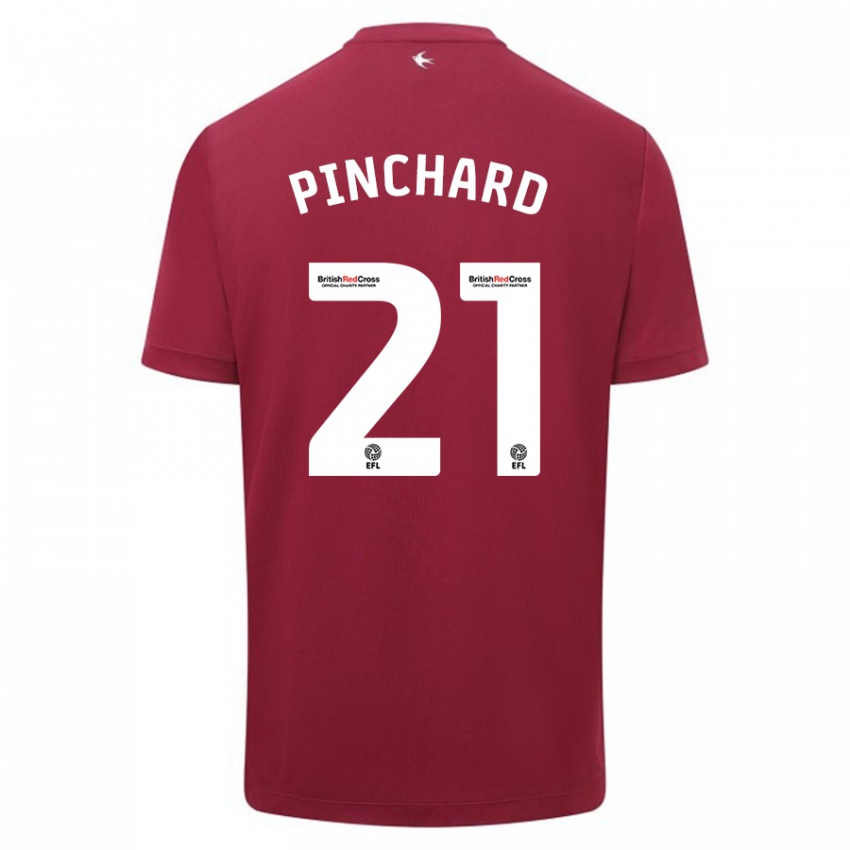 Niño Camiseta Cerys Pinchard #21 Rojo 2ª Equipación 2023/24 La Camisa Chile