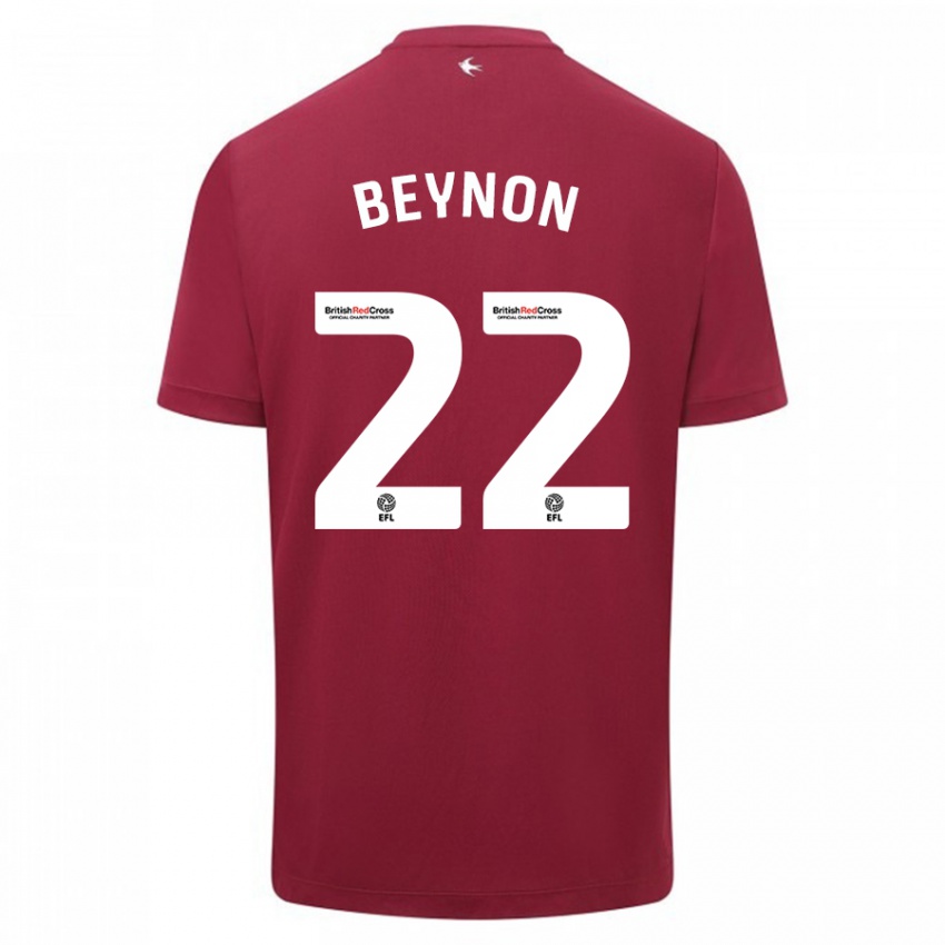 Niño Camiseta Emma Beynon #22 Rojo 2ª Equipación 2023/24 La Camisa Chile