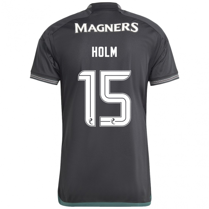 Niño Camiseta Odin Thiago Holm #15 Negro 2ª Equipación 2023/24 La Camisa Chile