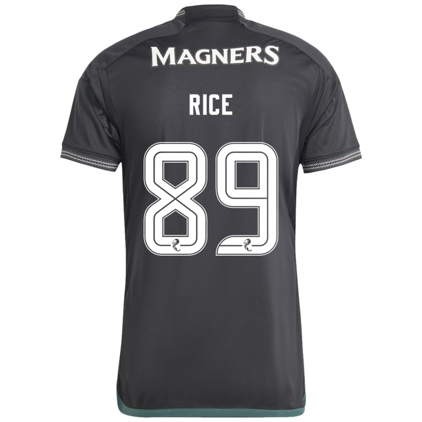 Niño Camiseta Aidan Rice #89 Negro 2ª Equipación 2023/24 La Camisa Chile