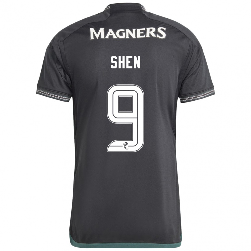 Niño Camiseta Shen Mengyu #9 Negro 2ª Equipación 2023/24 La Camisa Chile