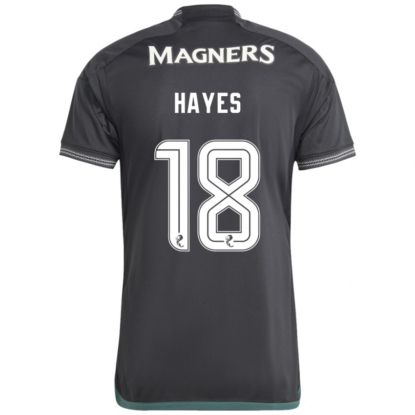 Niño Camiseta Caitlin Hayes #18 Negro 2ª Equipación 2023/24 La Camisa Chile