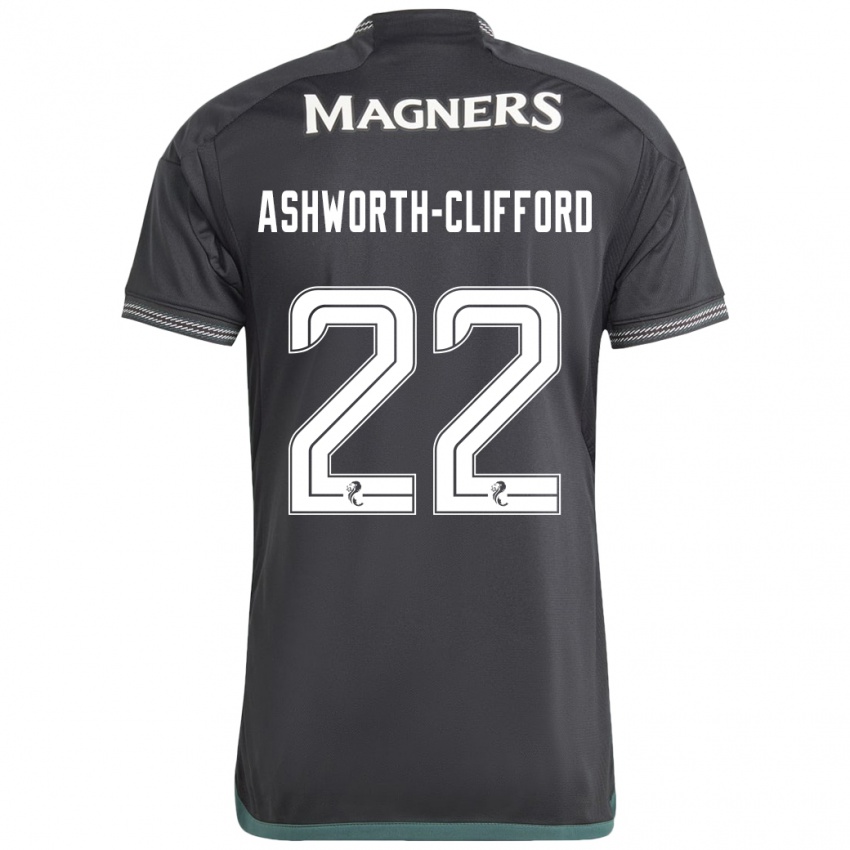 Niño Camiseta Lucy Ashworth-Clifford #22 Negro 2ª Equipación 2023/24 La Camisa Chile