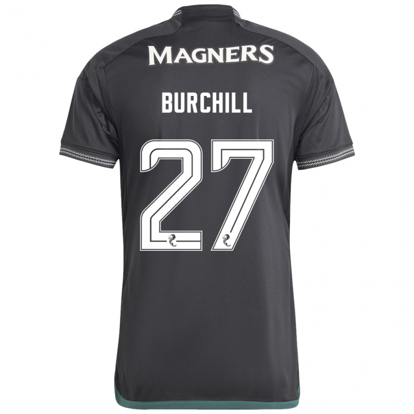 Niño Camiseta Tiree Burchill #27 Negro 2ª Equipación 2023/24 La Camisa Chile