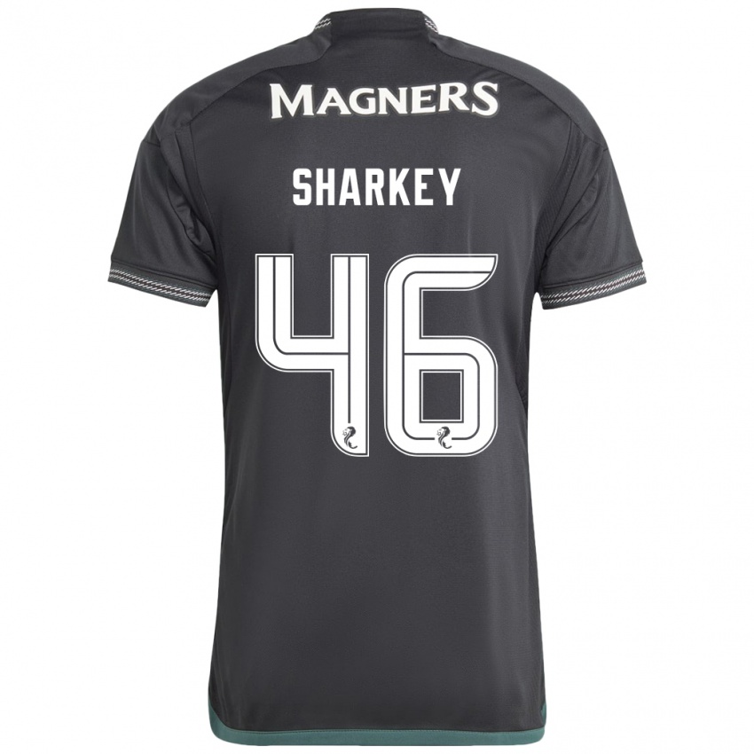 Niño Camiseta Amy Sharkey #46 Negro 2ª Equipación 2023/24 La Camisa Chile