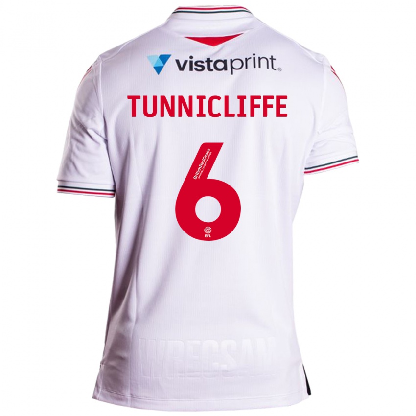 Niño Camiseta Jordan Tunnicliffe #6 Blanco 2ª Equipación 2023/24 La Camisa Chile