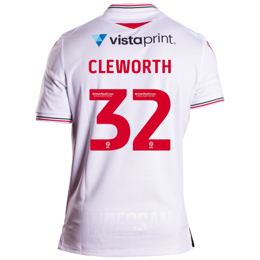 Niño Camiseta Max Cleworth #32 Blanco 2ª Equipación 2023/24 La Camisa Chile