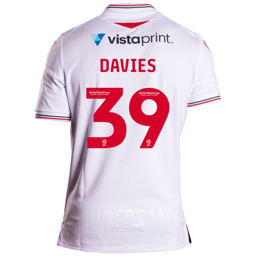 Niño Camiseta Daniel Davies #39 Blanco 2ª Equipación 2023/24 La Camisa Chile