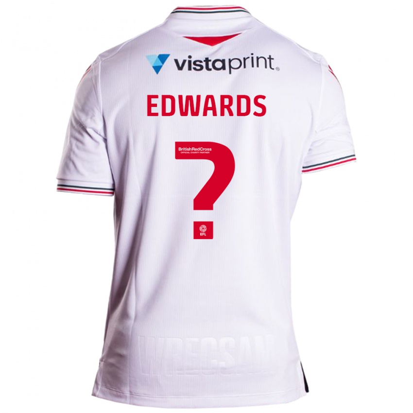 Niño Camiseta Callum Edwards #0 Blanco 2ª Equipación 2023/24 La Camisa Chile