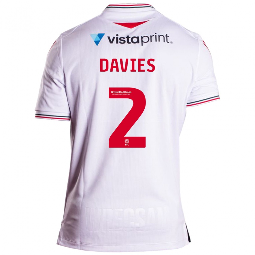 Niño Camiseta Phoebe Davies #2 Blanco 2ª Equipación 2023/24 La Camisa Chile