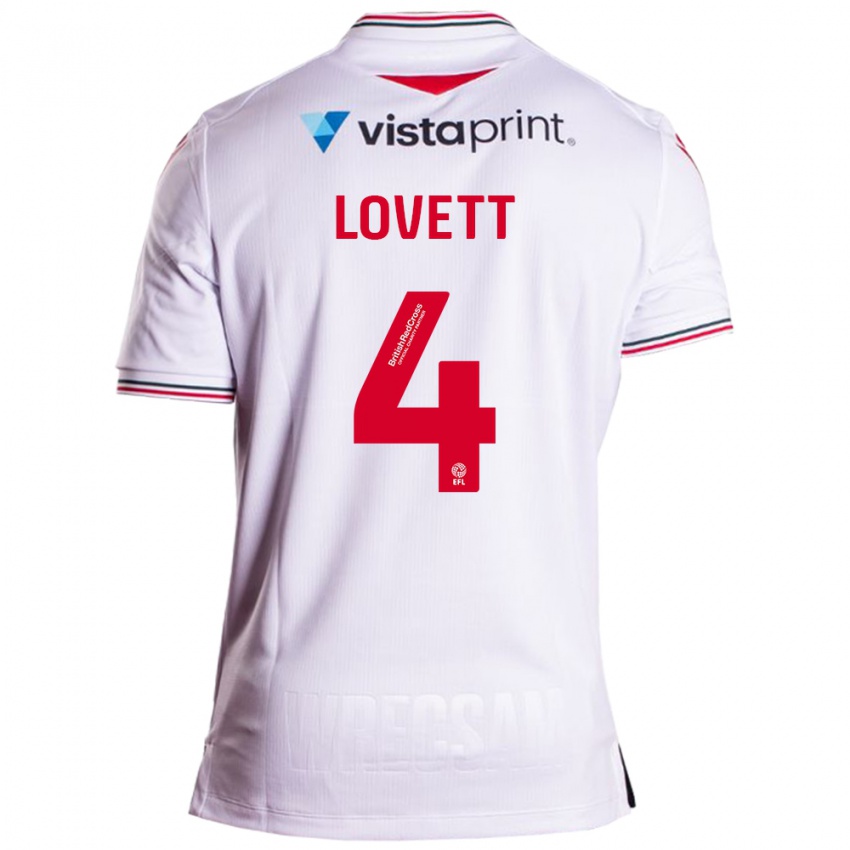 Niño Camiseta Erin Lovett #4 Blanco 2ª Equipación 2023/24 La Camisa Chile