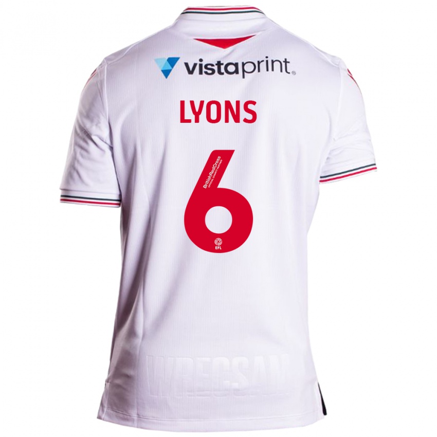 Niño Camiseta Lauryn Lyons #6 Blanco 2ª Equipación 2023/24 La Camisa Chile