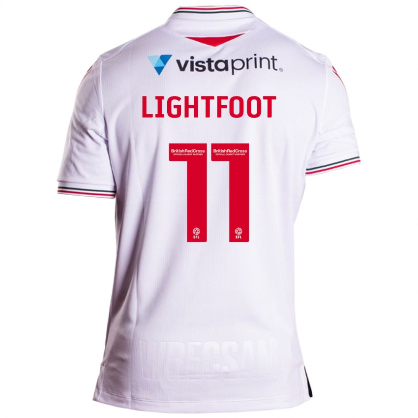 Niño Camiseta Amber Lightfoot #11 Blanco 2ª Equipación 2023/24 La Camisa Chile