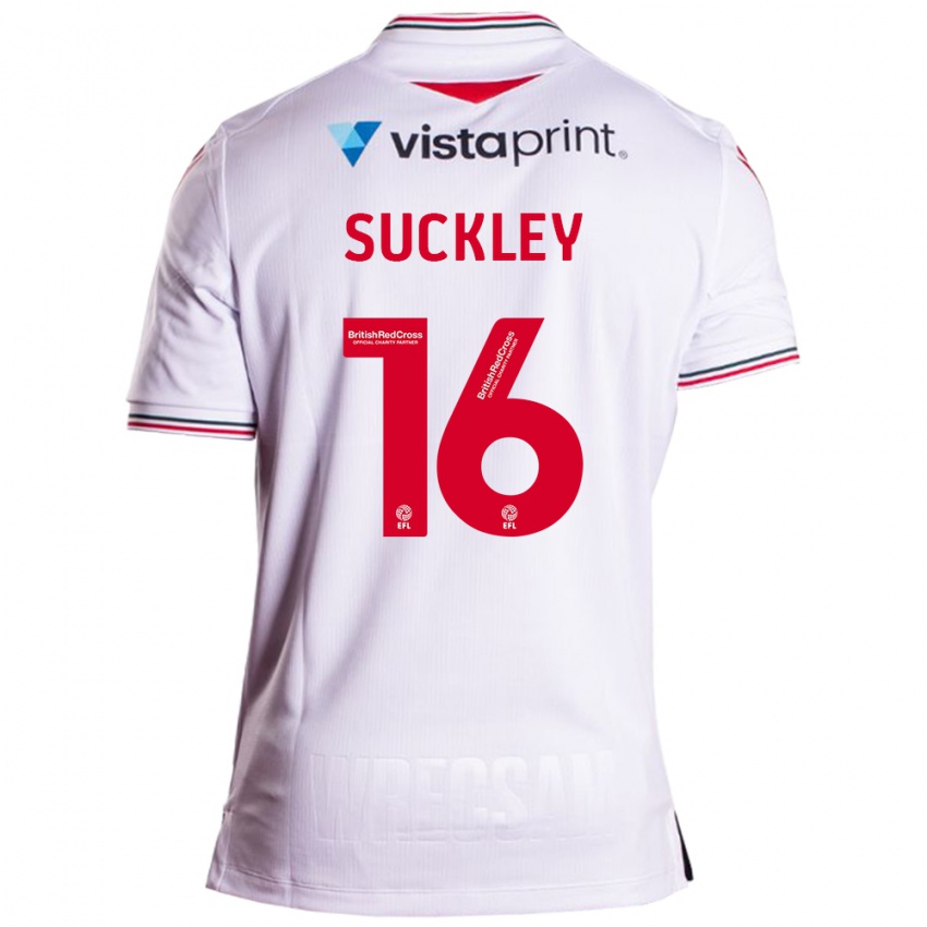 Niño Camiseta Ava Suckley #16 Blanco 2ª Equipación 2023/24 La Camisa Chile