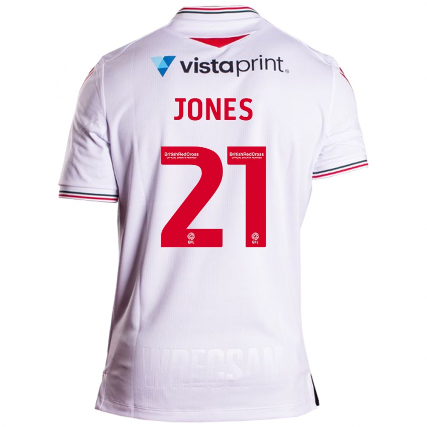 Niño Camiseta Lili Jones #21 Blanco 2ª Equipación 2023/24 La Camisa Chile